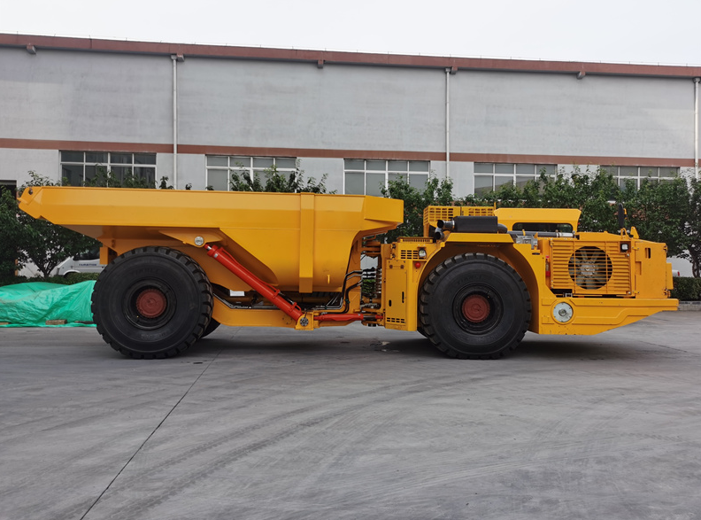 Underground Mining Vehicle navigating a tunnel